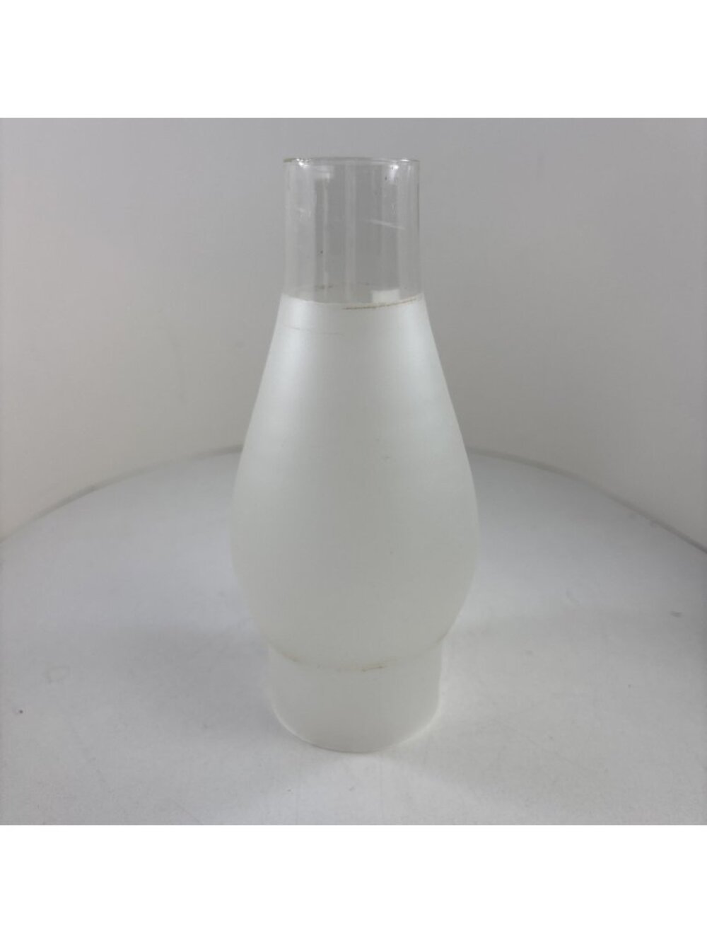 Vintage Glass Oil Lamp FROSTED SHADE 7 3/4” Tall 2.5” Fitter Shade #1